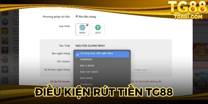 Điều kiện người chơi cần đáp ứng khi rút tiền trực tuyến